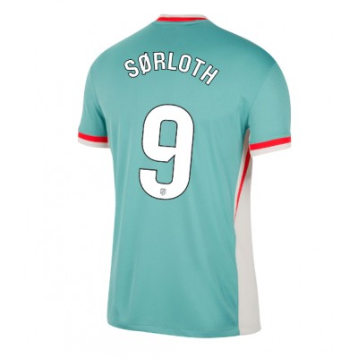 Moški Nogometni dresi Atletico Madrid Alexander Sorloth #9 Gostujoči 2024-25 Kratek Rokav Moški Nogometni dresi Atletico Madrid Alexander Sorloth #9 Gostujoči 2024-25 Kratek Rokav